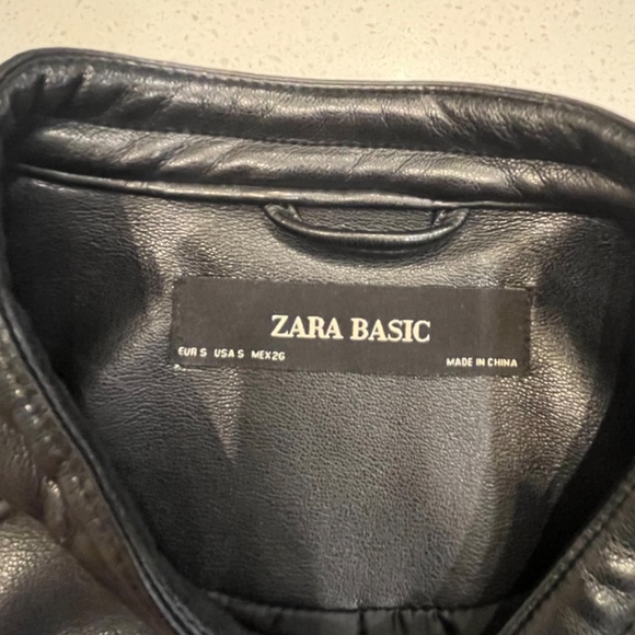 Black Faux Leather Jacket - Picture 3 of 5